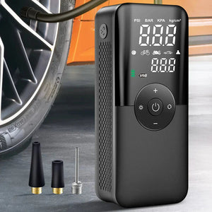 Rechargeable Battery-Powered Tire Inflator for Portability