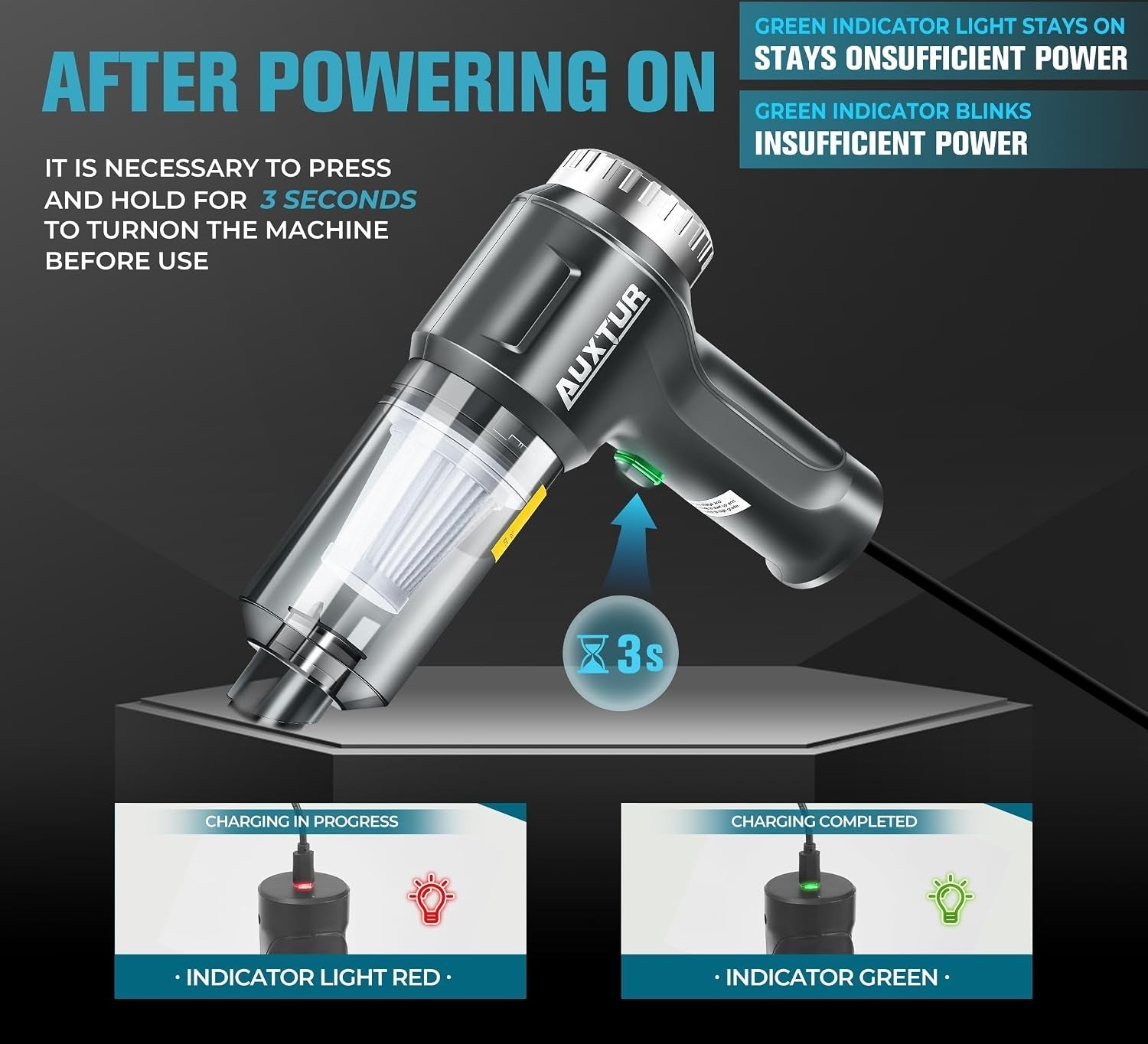 How to use your Aukteer mini-vacuum: Quick start guide
