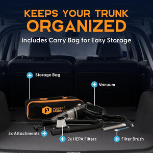 Handheld Cordless Vacuum Cleaner, Rechargeable Portable Car Vacuums W/Strong Suction, Bag & Attachments, Small Vac Cleaner for Car, Couch, Home, Car Suction Cleaner