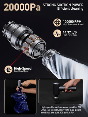 Cordless handheld vacuum cleaner with multiple cleaning attachments