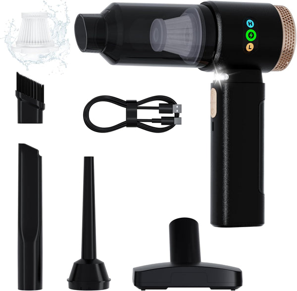 Portable Car Vacuum Cordless 18000PA High Power Handheld Vacuum Cleaner for Car, Mini Cordless Rechargeable Vacuum for Car Interior, Truck, Desktop, Home, Ultimate Car Accessories Tech Gift for Men