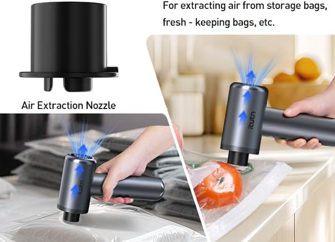 Vacuum/Air Duster 100,000RPM Super Power Car Vacuum Portable Cordless, 20000PA Powerful Suction,7800Mah,High Power, LED Light, Dual Filter, Car Vacuum Cleaner & Air Duster for Home, Desk, PC, Keyboard