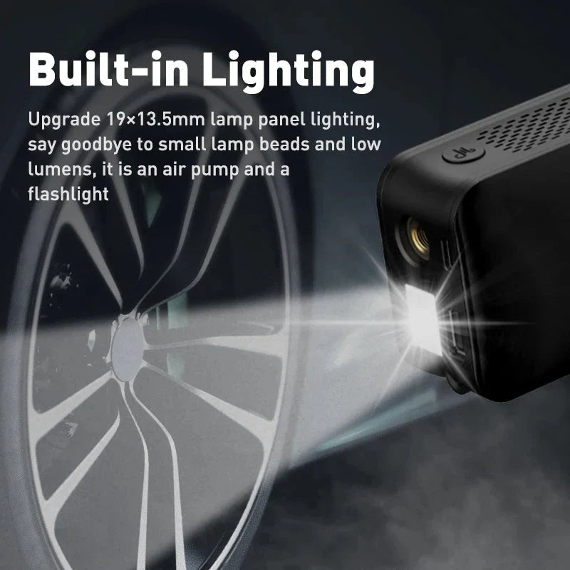 Rechargeable Battery-Powered Tire Inflator for Portability
