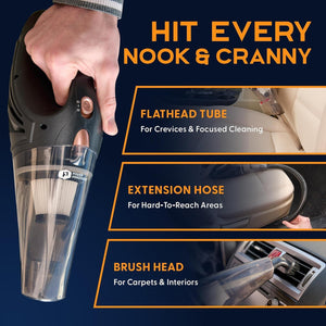 Handheld Cordless Vacuum Cleaner, Rechargeable Portable Car Vacuums W/Strong Suction, Bag & Attachments, Small Vac Cleaner for Car, Couch, Home, Car Suction Cleaner