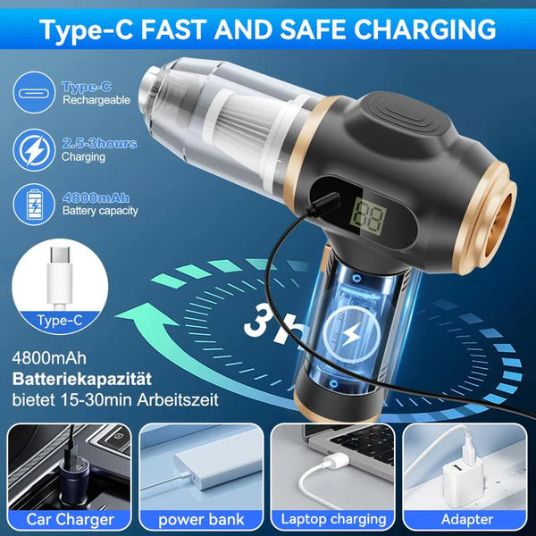 19000Pa cordless handheld car vacuum cleaner
