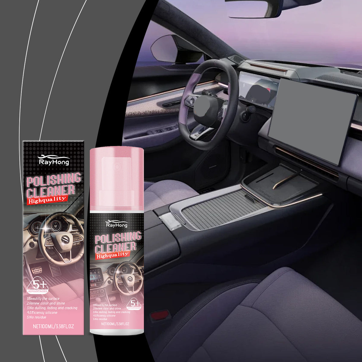 3X Polishing Cleaner Car Interior, Car Interior Detailer and Cleaner 100Ml 2026